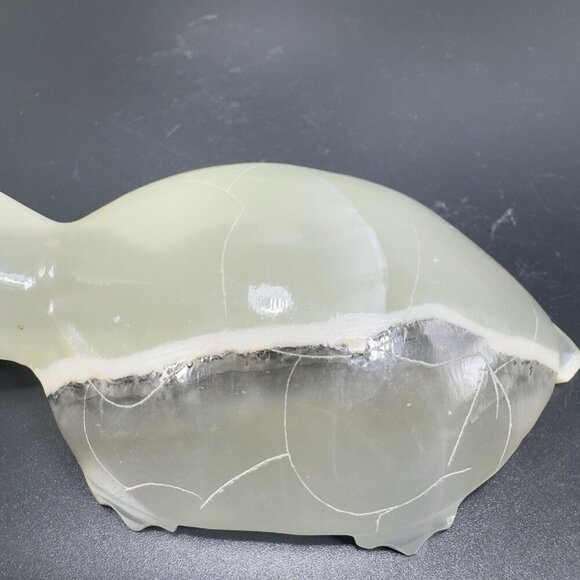 Mazatlan Mexico Hand Carved Onyx Marble Stone Turtle Figurine Paperweight VTG - Picture 6 of 14